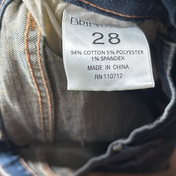 Driftwood women’s jeans 28 Audrey floral embroidered light distressed gray hem - Picture 6 of 6